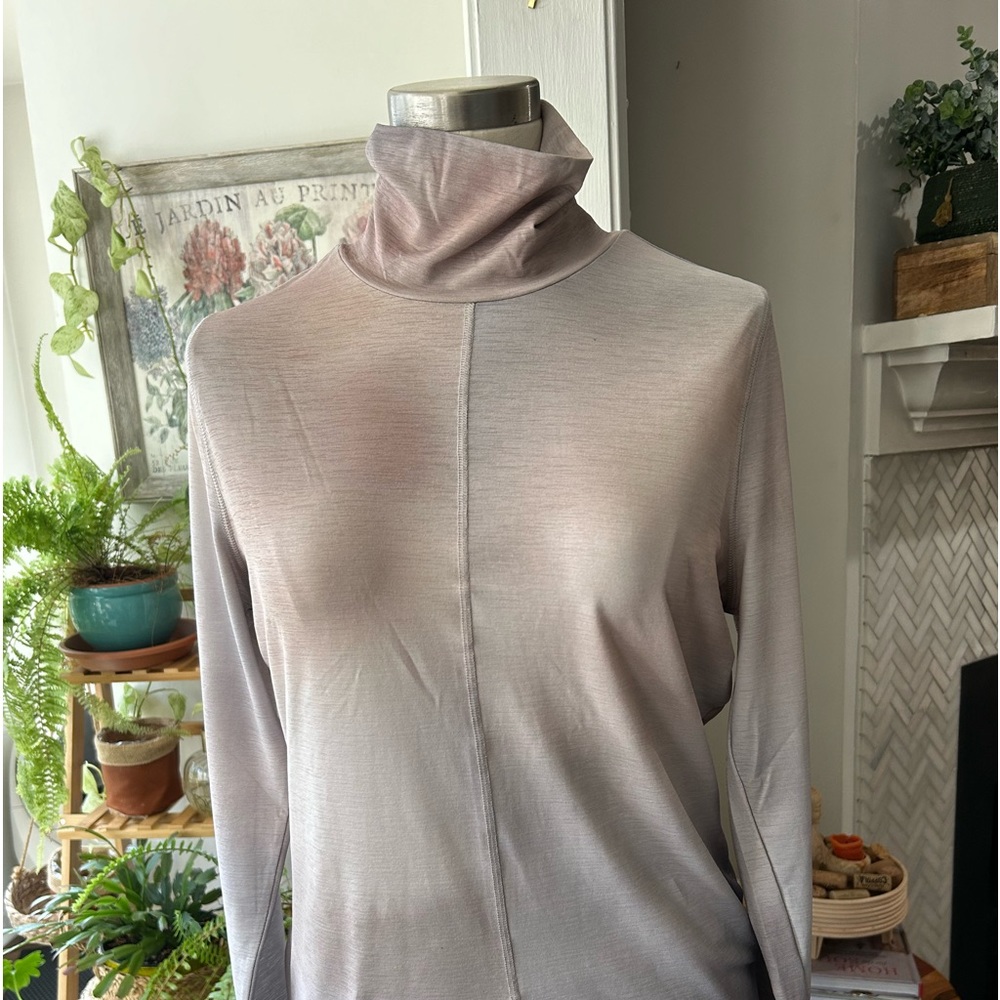 Calia turtle neck sport top long sleeves tie dye look soft colors - Picture 10 of 11